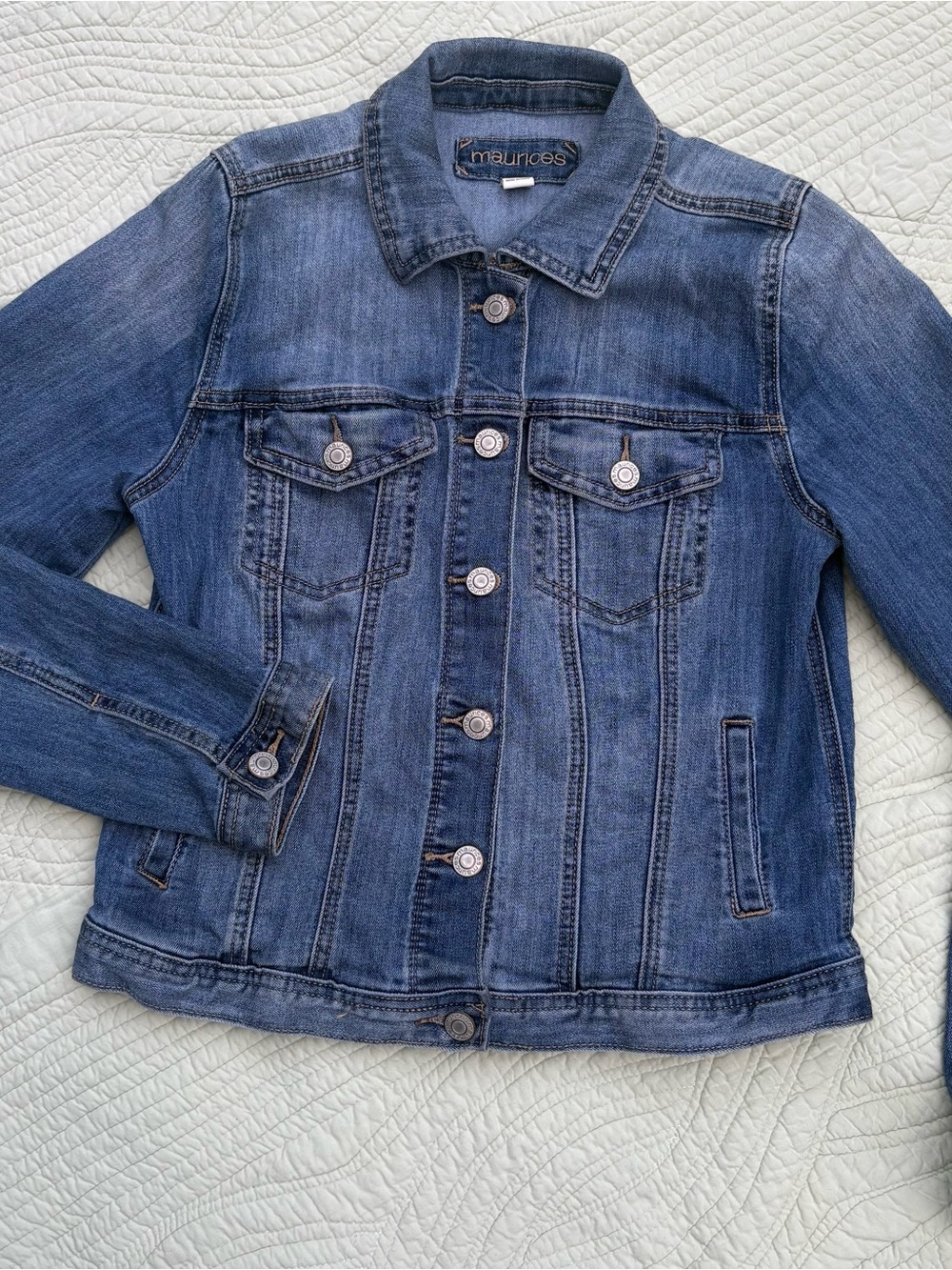 Maurices Women’s Blue Denim Button-Front Jacket